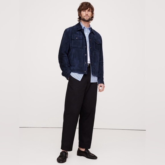 NWT! Banana Republic Standard-Fit Washed Cotton Poplin Shirt - Size Large - Picture 4 of 11